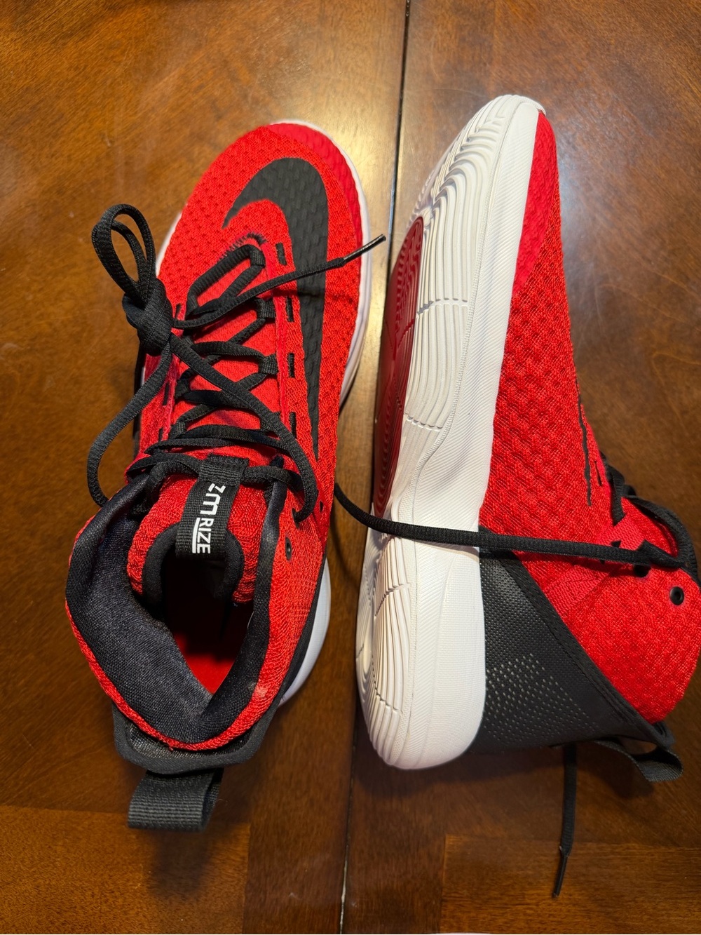Nike Red and Black High-Top Sneakers